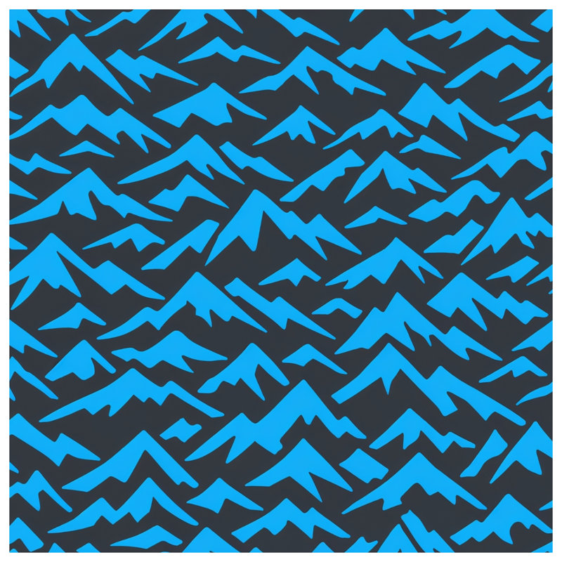 Blue Mountain Pattern Double Sided Throw Pillows, 26 x 26 inches