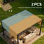 2 abat-jours de pergola 16 x 4 pi, toile de protection UV, sable