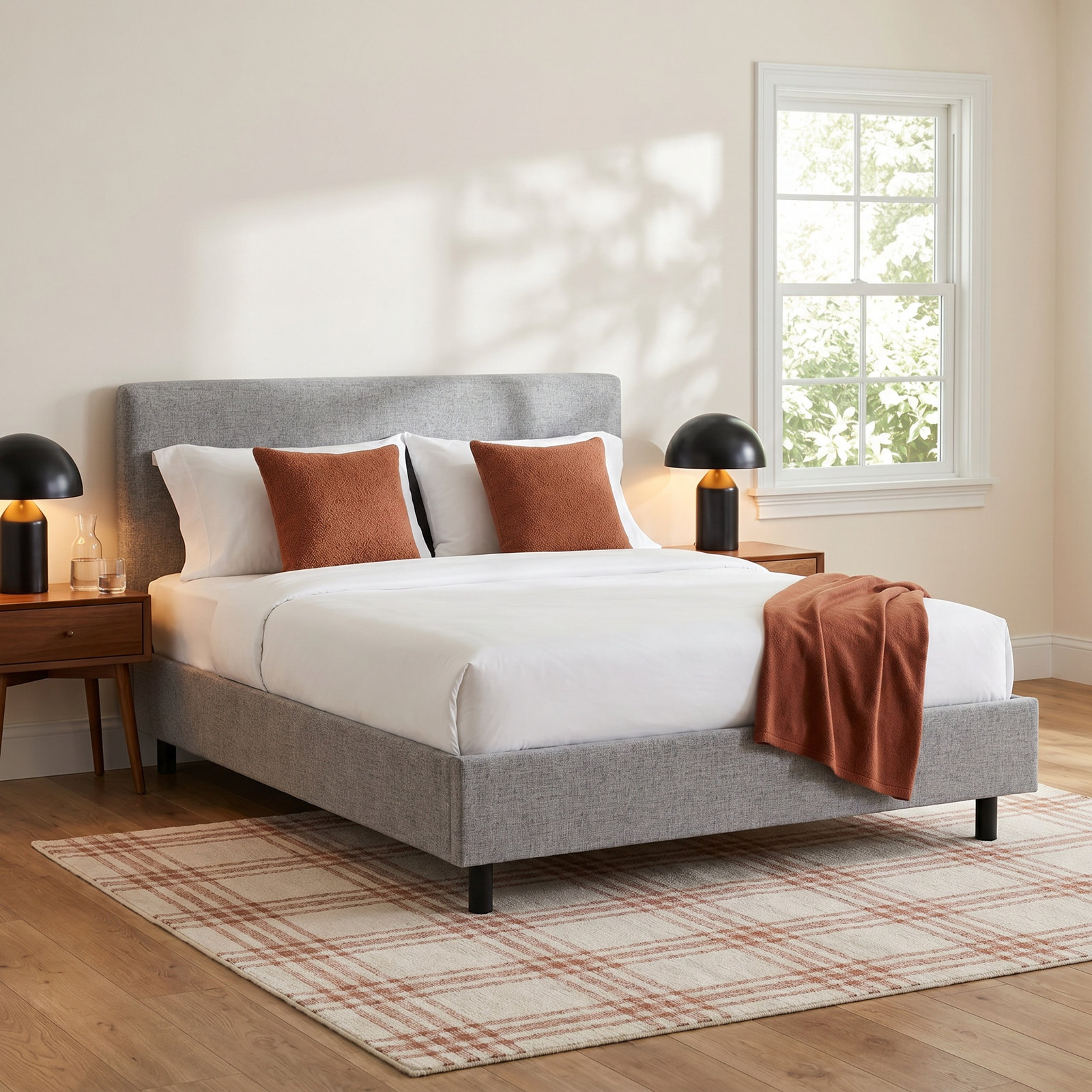 Eisley Upholstered Bed, Queen, Zuma Pumice Textured Linen