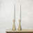 Battery Operated 3D Wick Taper Candles with Metal Holders