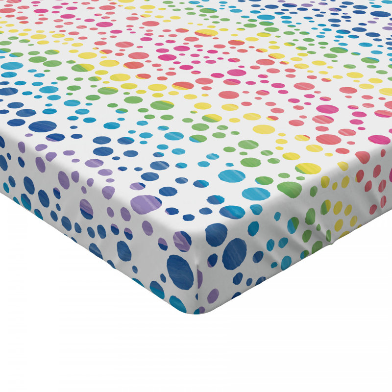 Drap-housse à pois, Drap-housse simple TG, Bleu à pois