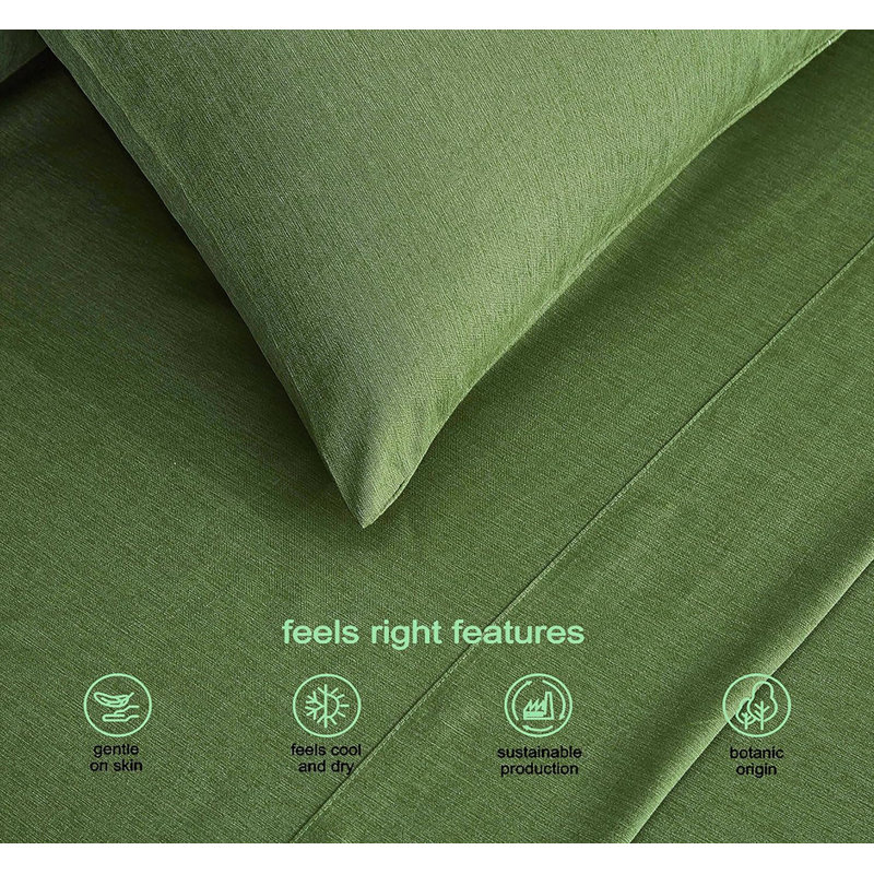 Charisma Tencel Modal Cooling Sheet Set, King, Forest Green