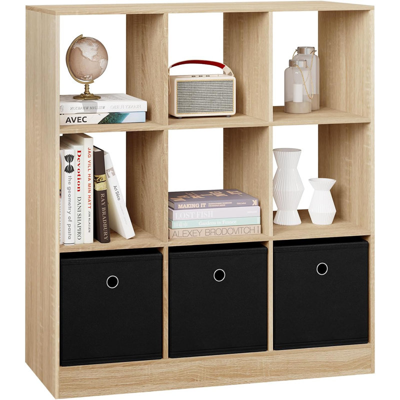 Nota 86.5cm H x 80cm W Cube Bookcase, Brown