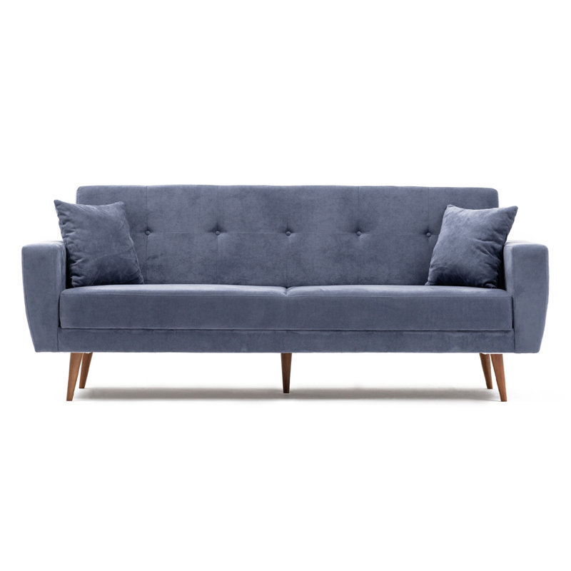 Canapé-lit rembourré 85,8 po Rueter, 100 % polyester mauve clair