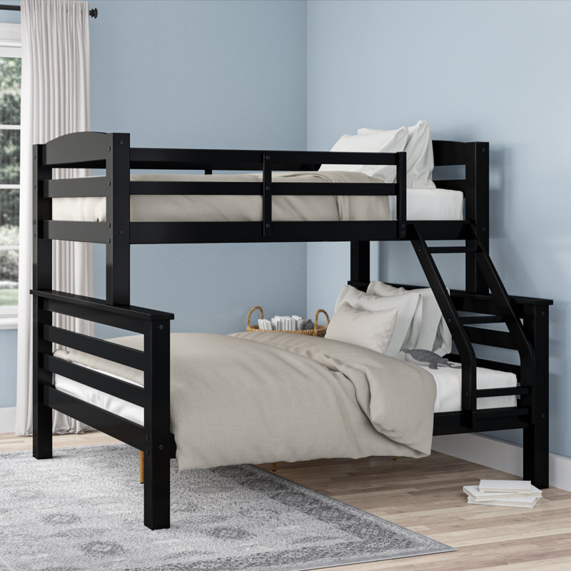 Hannahrae Kids Twin Over Full Bunk Bed, Black