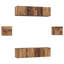 TV Cabinet Set Wall-Mounted 6 Pcs Engineered Wood-812077036-812077039