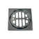 4-1/4" Snap-In Shower Tile Square with 3-1/2" OD Round Strainer Grid Drain Cover