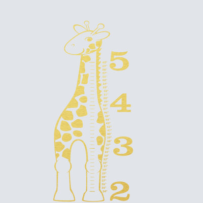 Décalcomanie murale « giraffe growth chart »