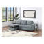 Canapé modulaire convertible noir et gris