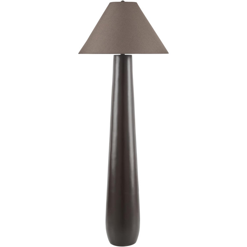 Lampe sur pied Rabayda, Marron foncé