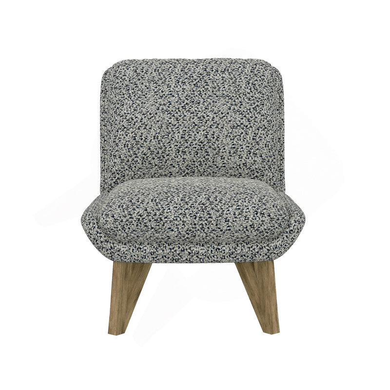 Hakimuddin Upholstered Side Chair, Blue Polyester