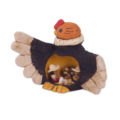 Scène de crèche en céramique condor christmas