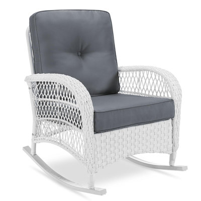 Netawaka Wicker Outdoor Rocker Chair by Bay Isle Home