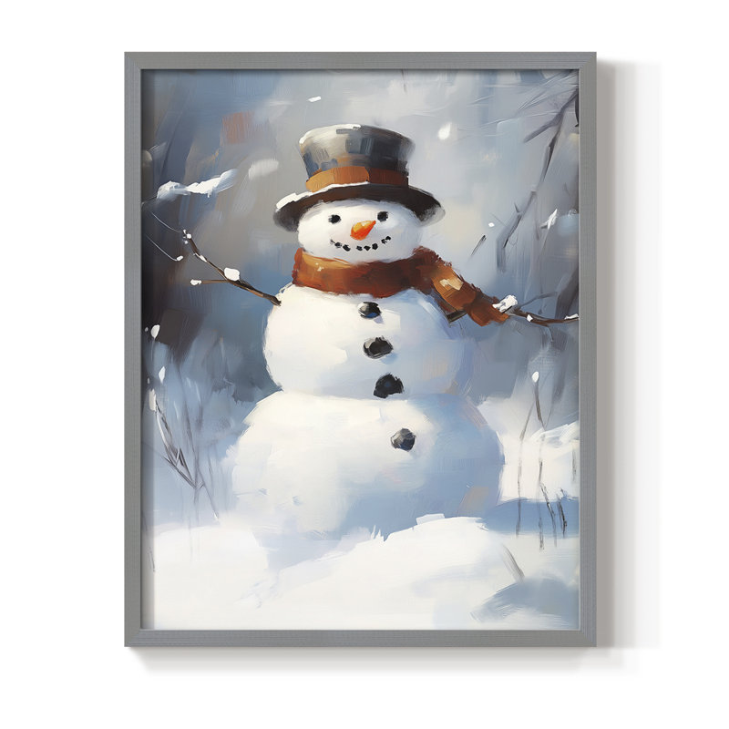 Art des Fêtes de Noël - série 2-CCGCLXX, reproduction d'art encadrée - bois massif, Gris, H 30 po x l 24 po