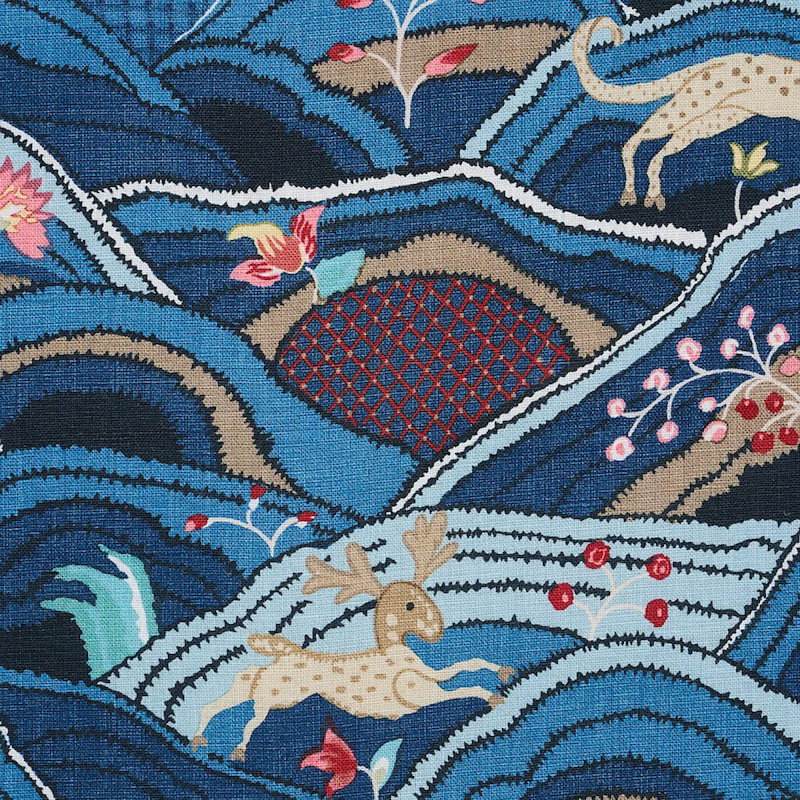 Rolling Hills Fabric, Blue