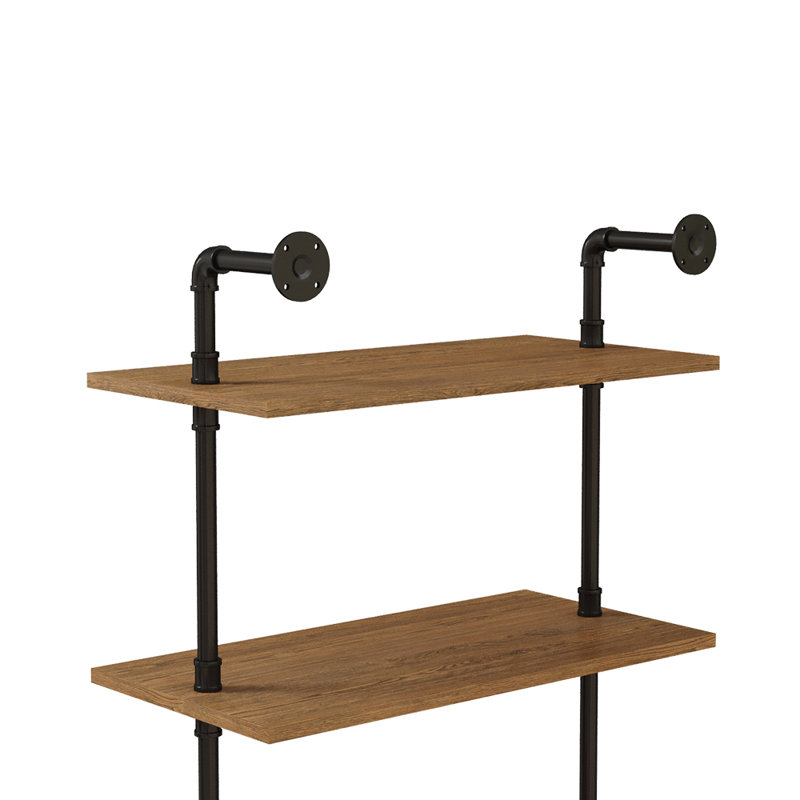 Iron,Wood Floating Shelf