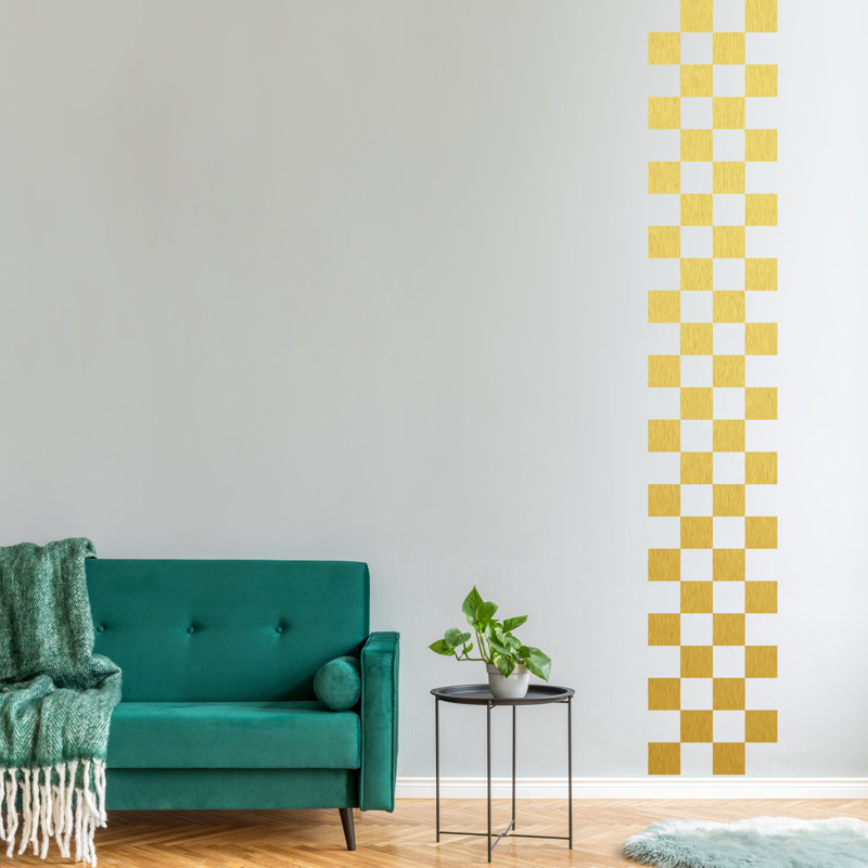 Abstract Non-Wall Damaging Wall Decal, Yellow