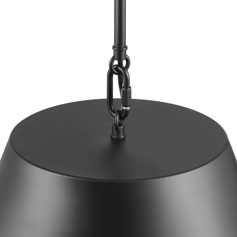 1-Light Pendant Lighting, Matte Black, Adjustable Hanging Height Rods, Home Improvement, Kitchen, Dimmable