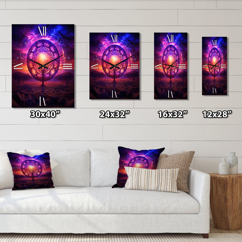 Horloge murale visionnaire arbre de vie, Grand