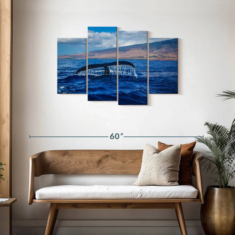 Whale At Sunset, 22" H x 36" W
