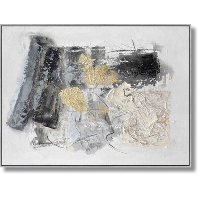 Art mural sur toile abstrait géométrique GiIred - 48 po x 36 po