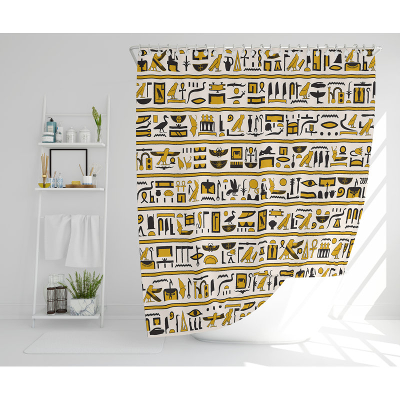 Rolef Polyester Shower Curtain Set, 177cm H x 177cm W