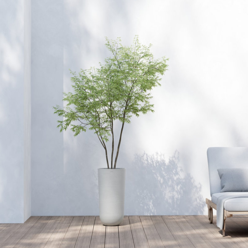 Pot Planter, White Gray