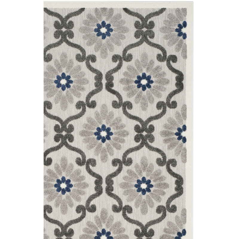 Tapis gris/argenté Salesville, Rectangle 6 pi 7 po x 9 pi 6 po