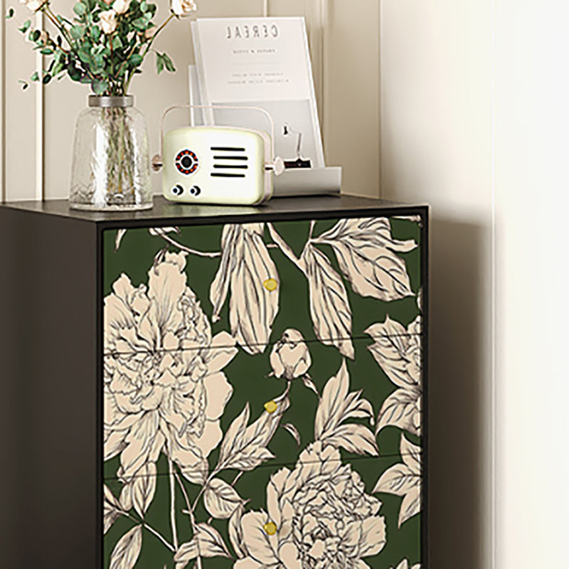Commode 19,7 po multifonctionnelle avec tiroirs, Noir, noir, noir, noir