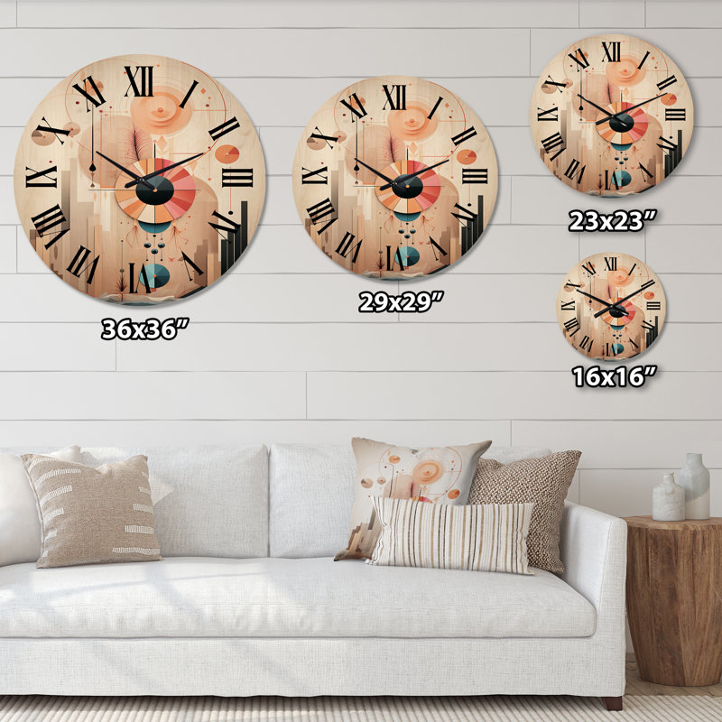 Horloge murale Glorious Elegance Art Nouveau, Moyenne