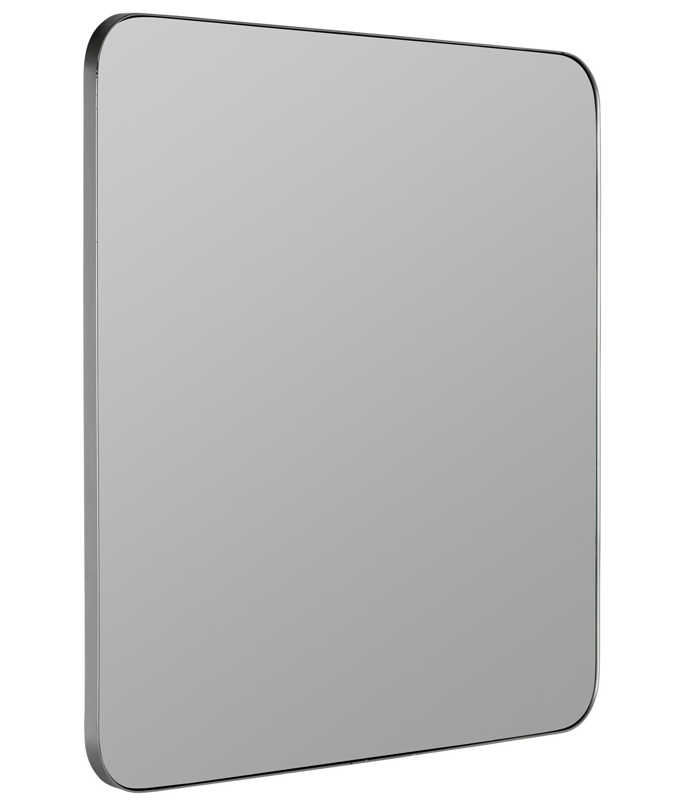 Eaton Modern & Contemporary Accent Mirror, 34" x 33.75", Silver