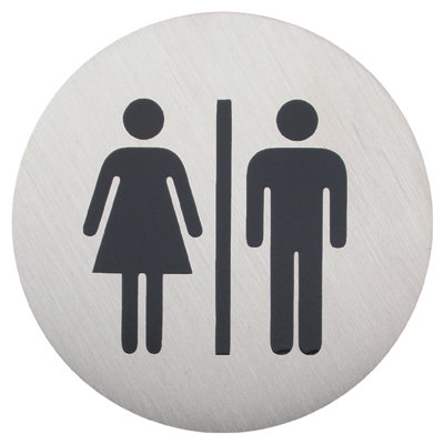 Sula Male and Female Sign in Brushed