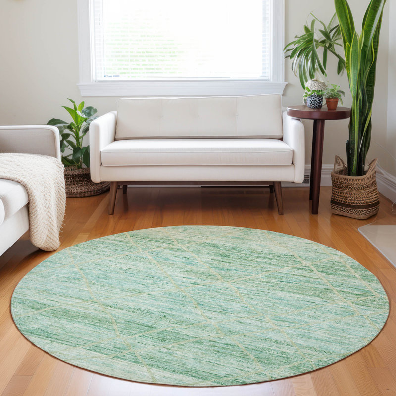 Tapis vert lavable intérieur / extérieur Flamara , 2 pi 6 po x 3 pi 10 po
