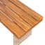 Banc d'extérieur en bois d'acacia (ensemble de 2), finition teck + osier brun-618151844