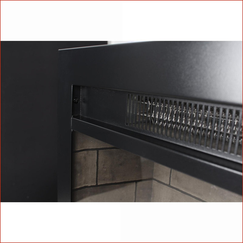 28 Inch Electric Fireplace Insert with Multicolored Flames &amp; Adjustable Brightness | Tempered Glass+Sheet Metal | Primary Living Space