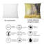Rectangle, soleil éclatant à travers les arbres de la forêt II - coussin décoratif traditionnel
