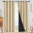 Eliott Solid 100% Blackout Thermal Insulated Grommet Curtain Panels Heat and Full Light Blocking Curtains for Living Room with Black Liner 2 Panels Set-1352076470-1352076471