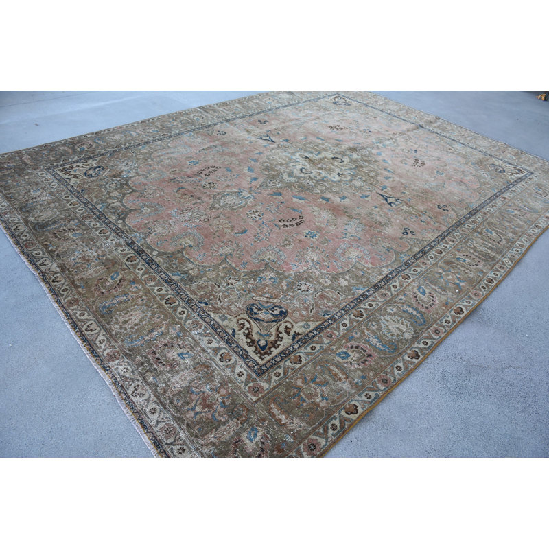 Tapis surdimensionné en laine beige 105,1 x 151,2 po