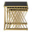 Smythe Glass Top Cross Legs Nesting Tables