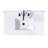 Andalo 37" Single Bathroom Vanity Top in Snow White with Sink