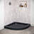36 in. x 36 in. Corner Acrylic Shower Base in Glossy Black With Corner Drain, Drain Included-114639141