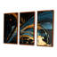 Ensemble de décoration murale Golden Golden Sunlight On Nuevo Blue II - Waves-1675602875-1675602873