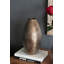 Vase en céramique 7,1 x 7,1 x 13,8 po avec finition bronze texturée
