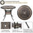 Asghar 4 - Person Patio Dining Set with Round Table , Cushions Included