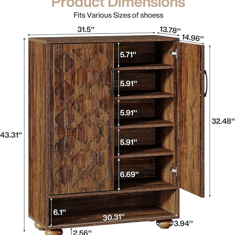 Natural Style Shoe Cabinet,Storage Cabinet