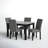 Ahsiah 4 - Person Faux Marble Top Four Leg Base Dining Set