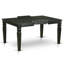 L'ensemble 6 pièces de table et chaises de cuisine comprend une table de salle à manger rectangulaire avec rallonge papillon et 4 chaises avec banc, noir-2107297113