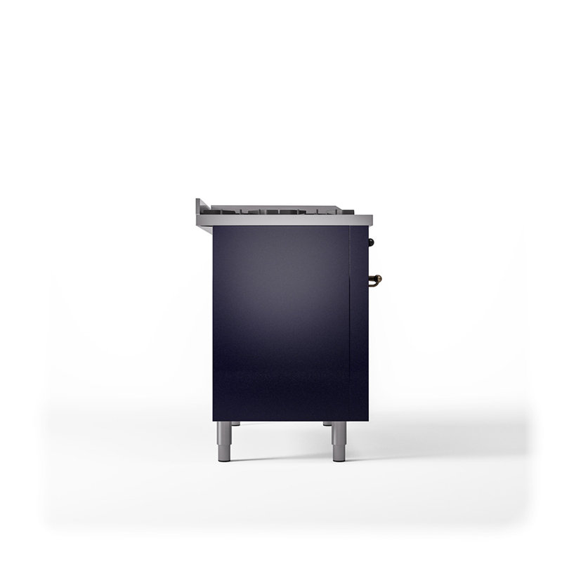 ILVE Nostalgie II, cuisinière à double combustible de 48 po, 5 brûleurs, plaque chauffante, surface de cuisson française