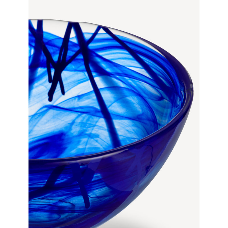 Contrast Crystal Glass Fruit Bowl, 9.1