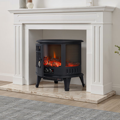 Marlow Home Co. 60 cm W Black Electric Fireplace